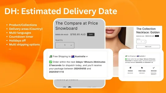 DH: Estimated Delivery Date screenshot