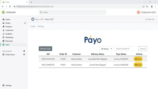 Payo ‑ Delivery &amp; Fulfillment screenshot