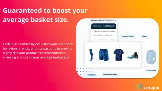 CartUp AI Recommendations screenshot