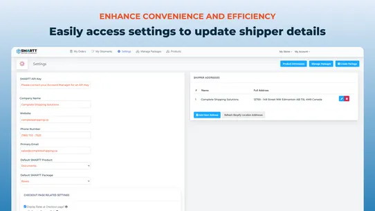 SMARTT Shipping screenshot