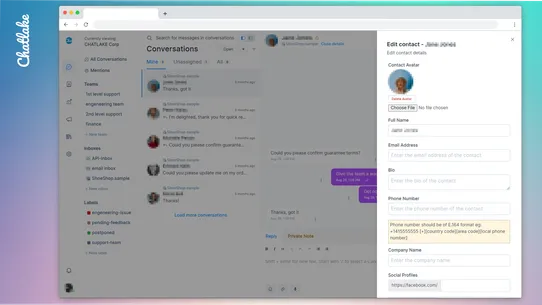 Chatlake: Live Chat &amp; Helpdesk screenshot