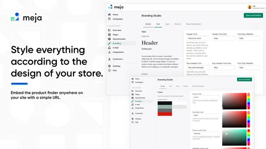 Meja ‑ Product Recommender screenshot