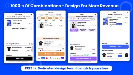Monster Cart Upsell+Free Gift screenshot