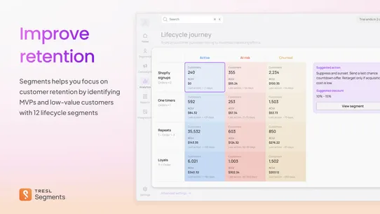 Segments Analytics by Tresl screenshot