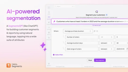 Segments Analytics by Tresl screenshot