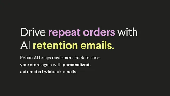 Retain AI: Winback emails screenshot