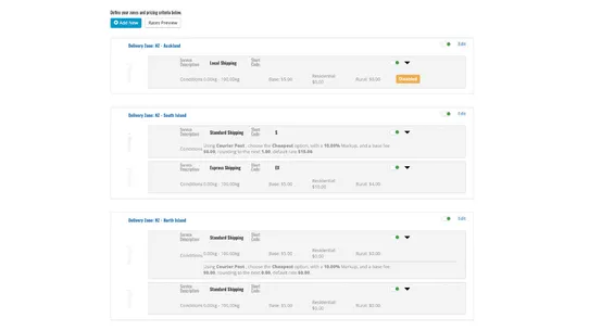 GoSweetSpot Shipping Options screenshot