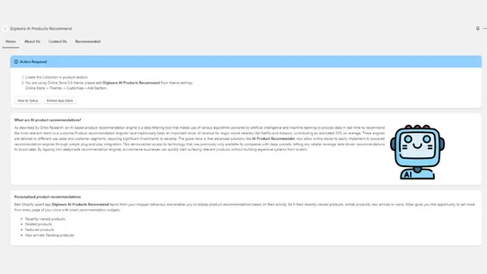 Digiware AI Products Recommend screenshot