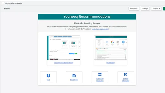 Youneeq AI Personalization screenshot