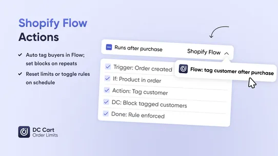 DC | Customer Order Limits screenshot