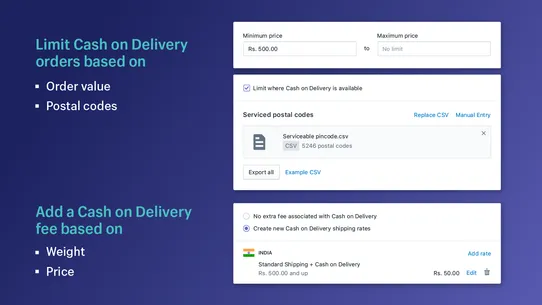 Advanced Cash on Delivery screenshot