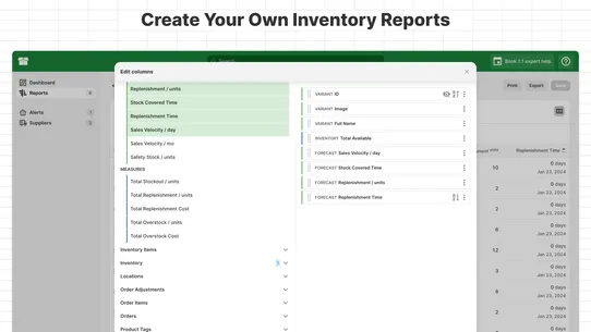 Inventory Reports | Mipler screenshot