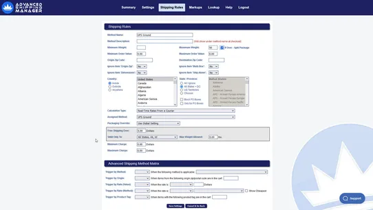 Advanced Shipping Manager screenshot