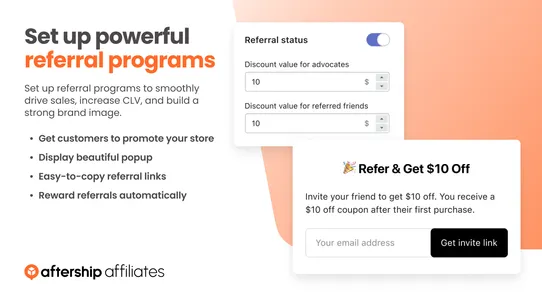 AfterShip Referral &amp; Affiliate screenshot