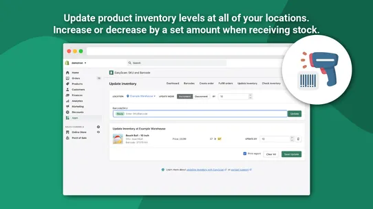 506 EasyScan SKU &amp; Barcode screenshot