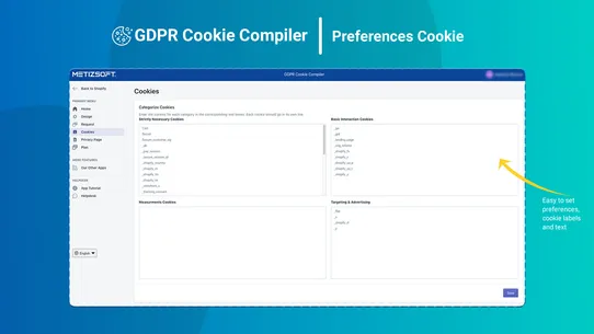 Metizsoft GDPR Cookie Compiler screenshot