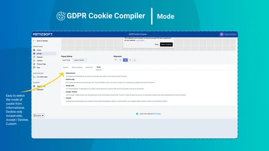 Metizsoft GDPR Cookie Compiler screenshot