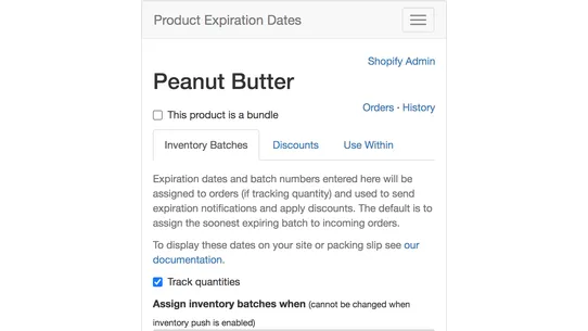 SS: Product Expiration Dates screenshot