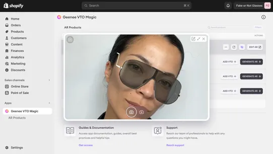 Geenee Glasses Virtual Try‑On screenshot