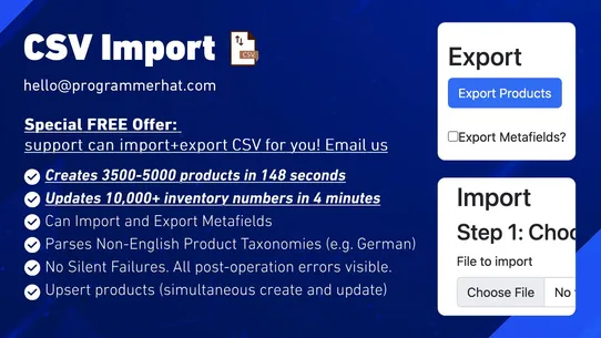 EZ CSV Import&amp;Inventory Update screenshot