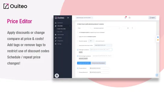 Ouiteo: Sales Discount Manager screenshot