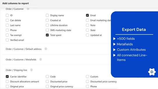 DataChamp Excel &amp; CSV Exports screenshot