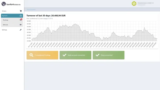 Komfortkasse offline payments screenshot