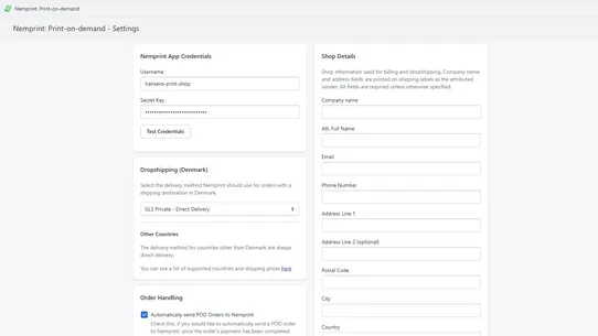 Nemprint: Print‑on‑demand screenshot