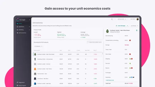 Octup: Analytics screenshot