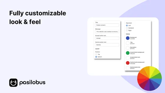 Cookie Bar GDPR  ‑ Pasilobus screenshot