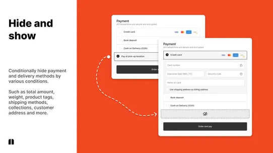 Payflow: COD &amp; Payment rules screenshot