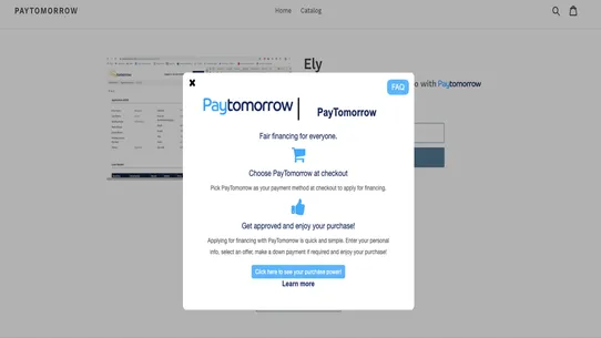 PayTomorrow Messaging screenshot