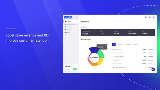 Plexins Email &amp; SMS MKT Flow screenshot