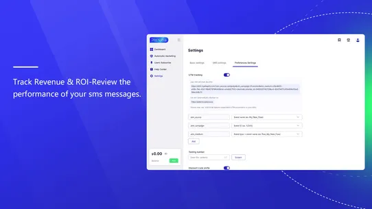 Plexins Email &amp; SMS MKT Flow screenshot