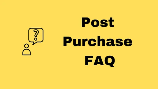 Post Purchase FAQ screenshot