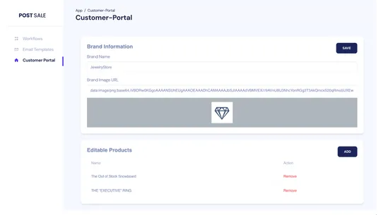 PostSale: Order Edit, Workflow screenshot