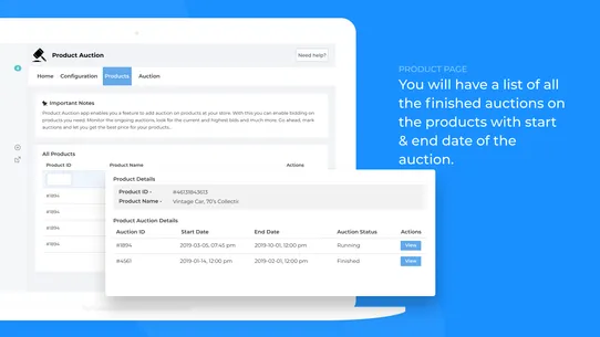 Webkul Product Auction screenshot