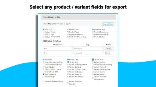 Product Data Exporter Pro screenshot