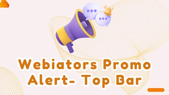 Webiators Promo Alert‑ Top Bar screenshot