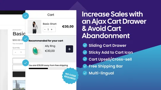 Quick Upsell Cart Drawer screenshot