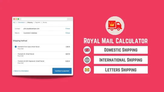 Royal Mail Shipping Calculator screenshot