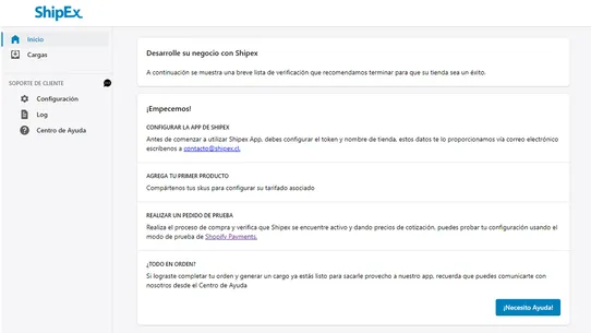 Shipex logística para Chile screenshot