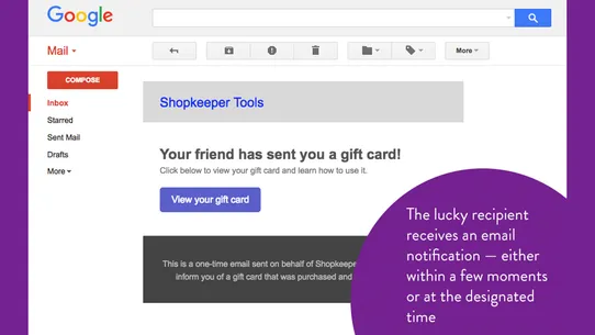 ShopKeeper Gift Card Scheduler screenshot