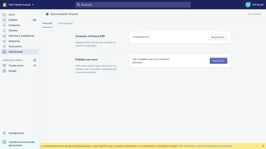 Proscai Seller Center screenshot