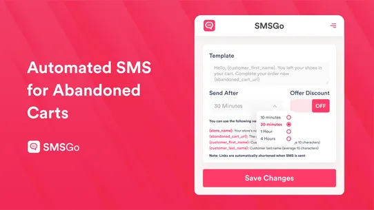 SMSGo: Abandoned Cart Recovery screenshot