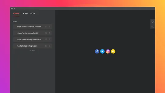 Social Media Icons by Elfsight screenshot