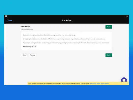 Stackable Discounts screenshot