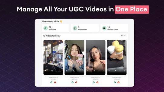 Vidial ‑ UGC Video Testimonial screenshot