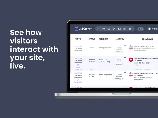 Web-Stat Visitor Analytics screenshot