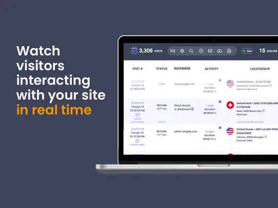 Web-Stat Visitor Analytics screenshot
